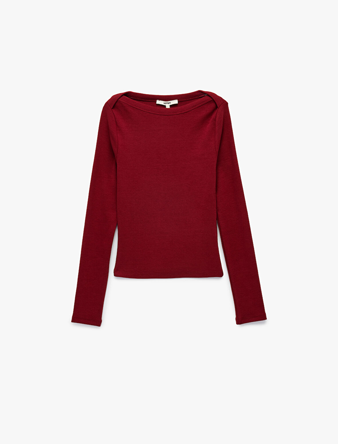 Pamuklu Uzun Kollu Bisiklet Yaka Slim Fit Basic Tişört