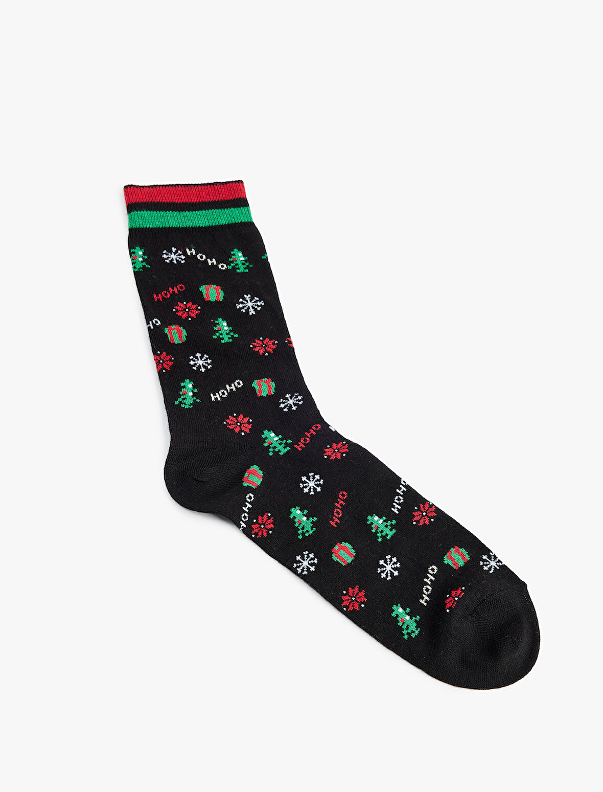 Pamuklu Yılbaşı Temalı Havlu Soket Çorap