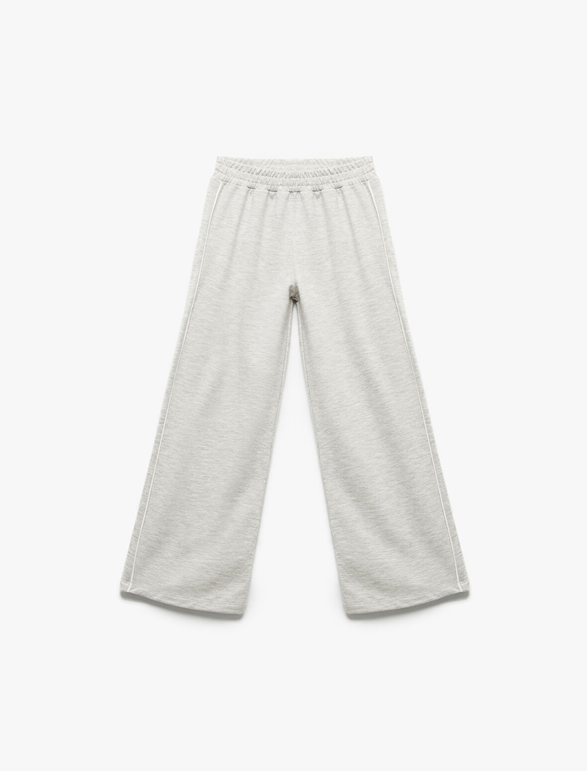 Şardonlu Biyeli Geniş Paça Eşofman Altı