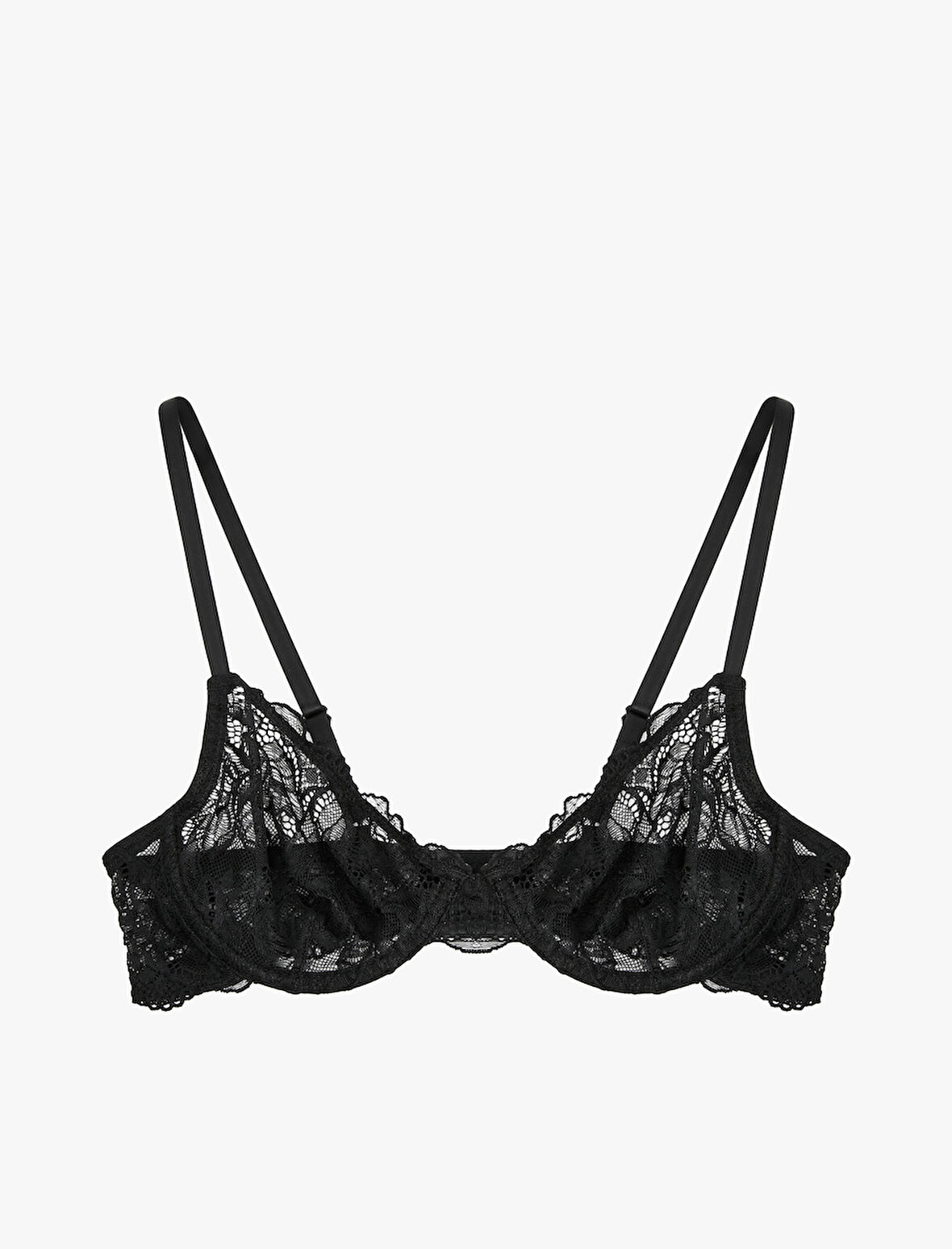 Dantelli Rahat Kalıp Dolgusuz Balenli Sütyen