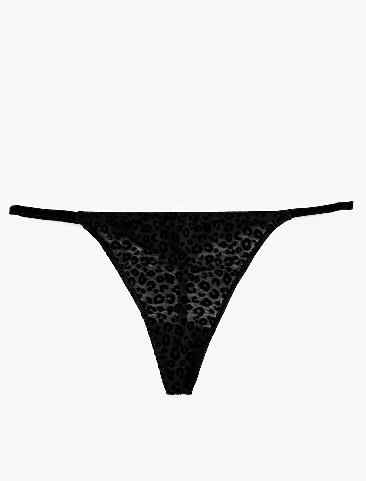 Leopar Desenli Tül String Külot