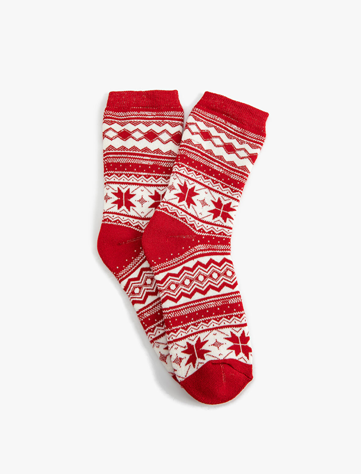 Havlu Soket Desenli Yılbaşı Çorabı