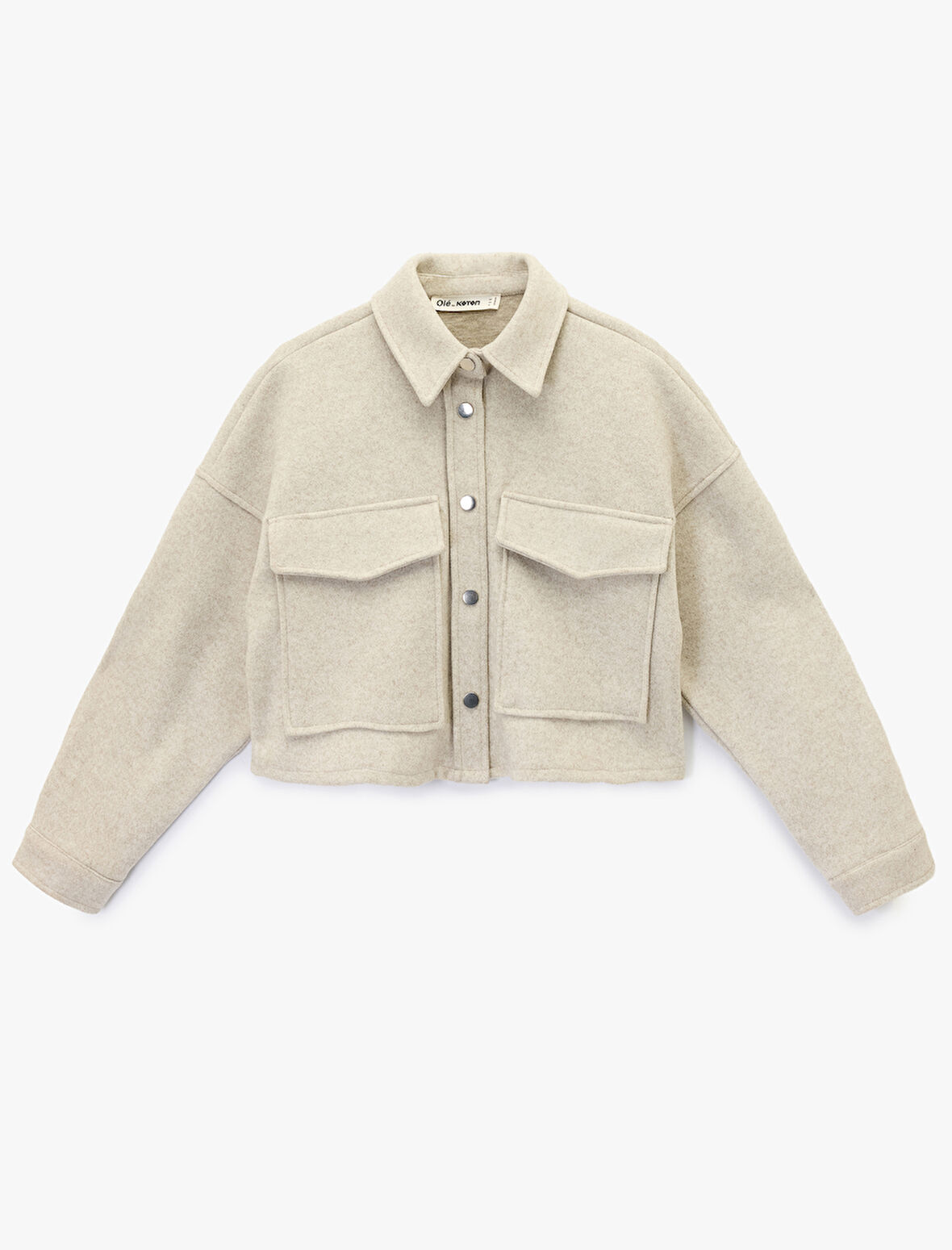 Klasik Yaka Cep Detaylı Uzun Kollu Düğmeli Gömlek Ceket