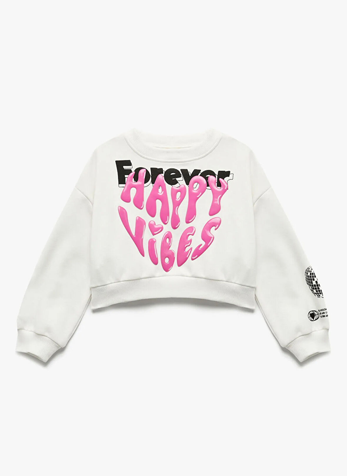 Koton Baskılı Kız Çocuk Ekru Sweatshırt 6WKG10118AK