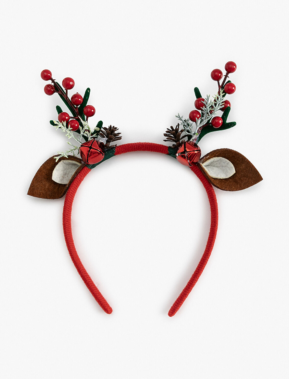 Geyik Kulağı ve Boynuz Aplikeli Yılbaşı Tacı 