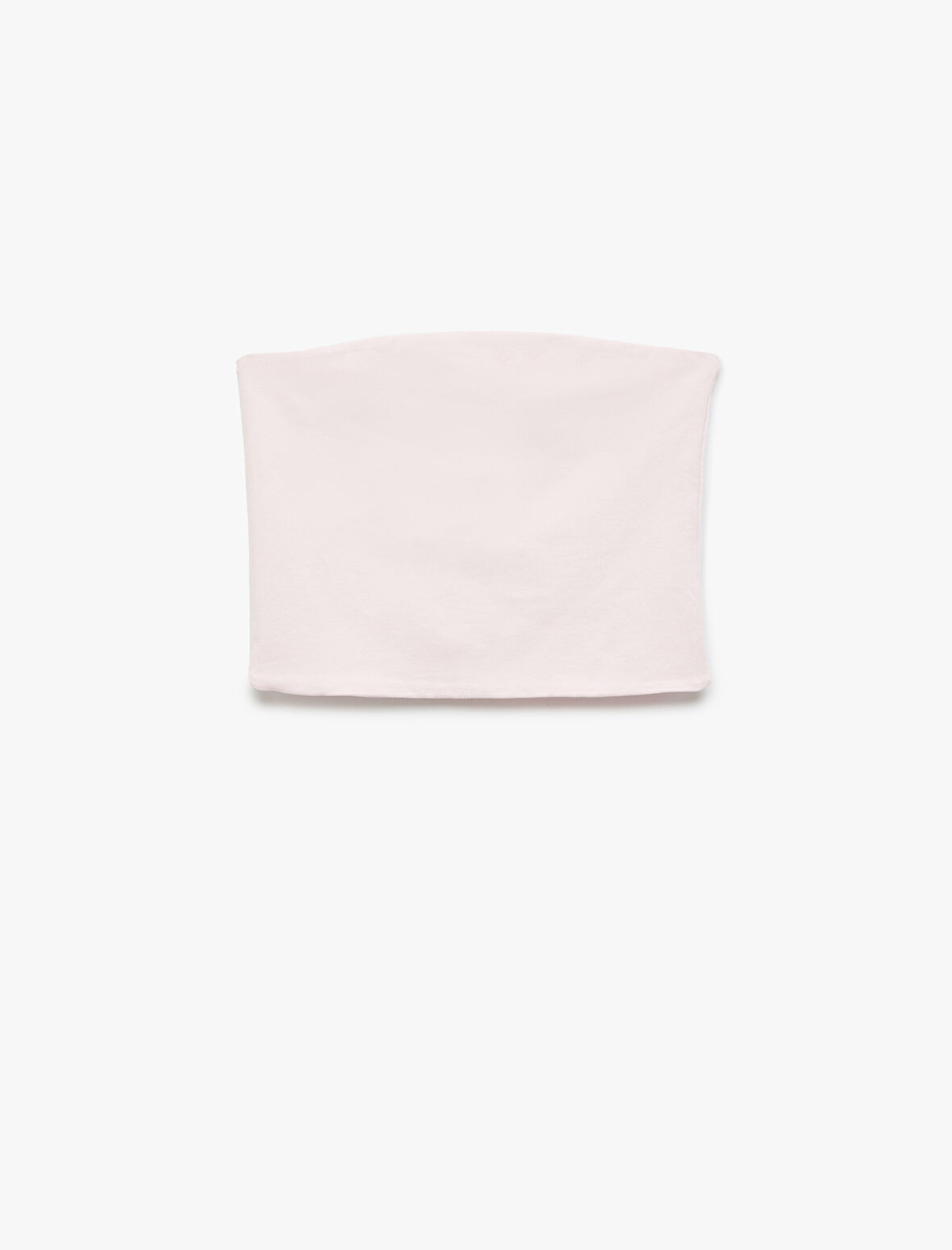 Pamuklu Straplez Kolsuz Slim Fit Crop Bluz