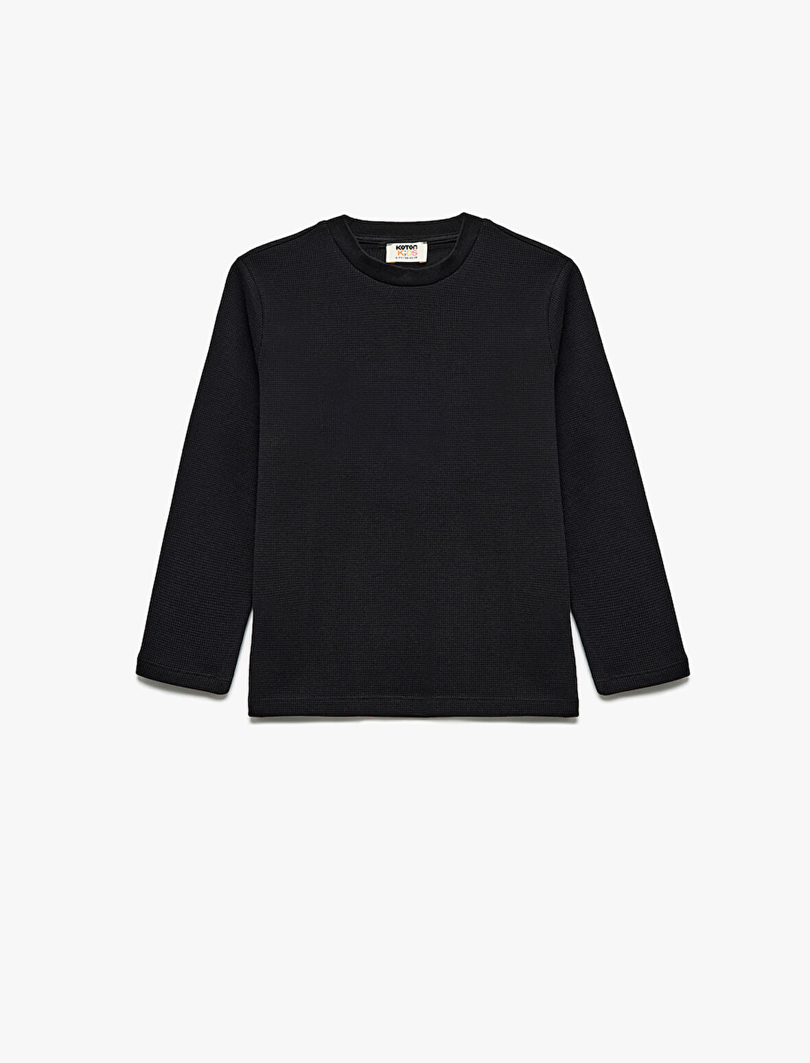 Bisiklet Yaka Pamuklu Basic Uzun Kollu Tişört