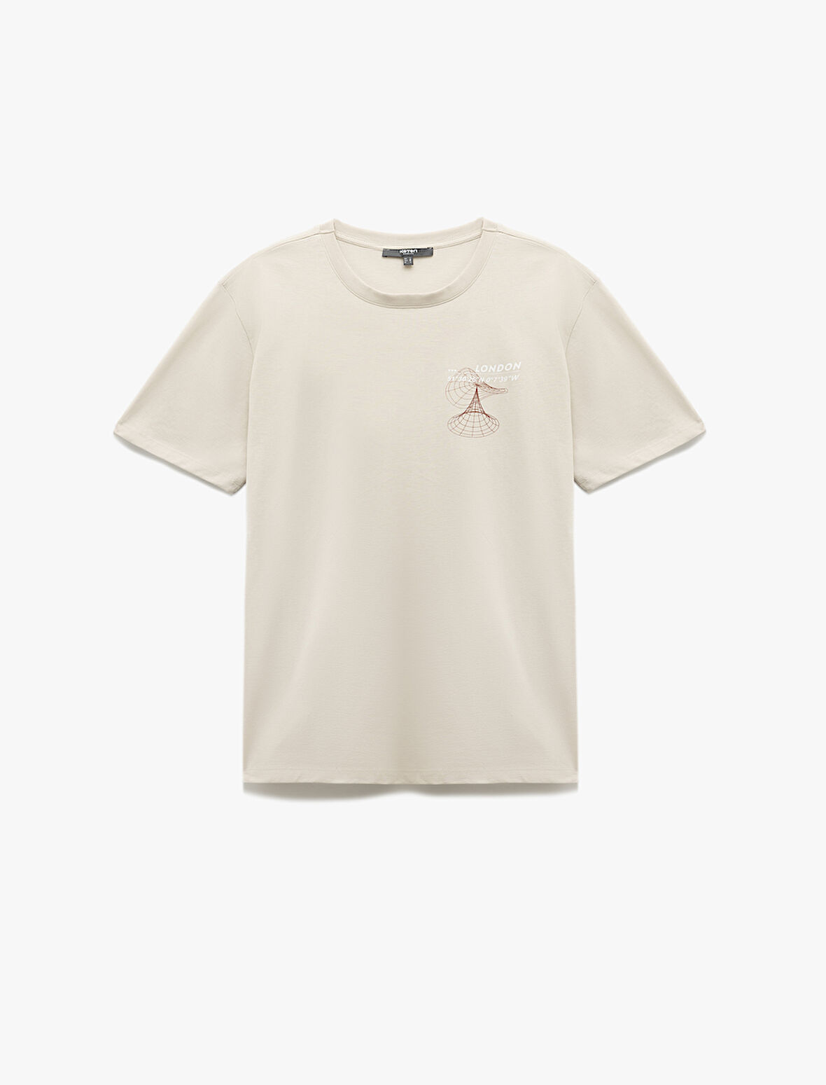 Pamuklu Kısa Kollu Regular Fit Bisiklet Yaka Baskılı T-Shirt