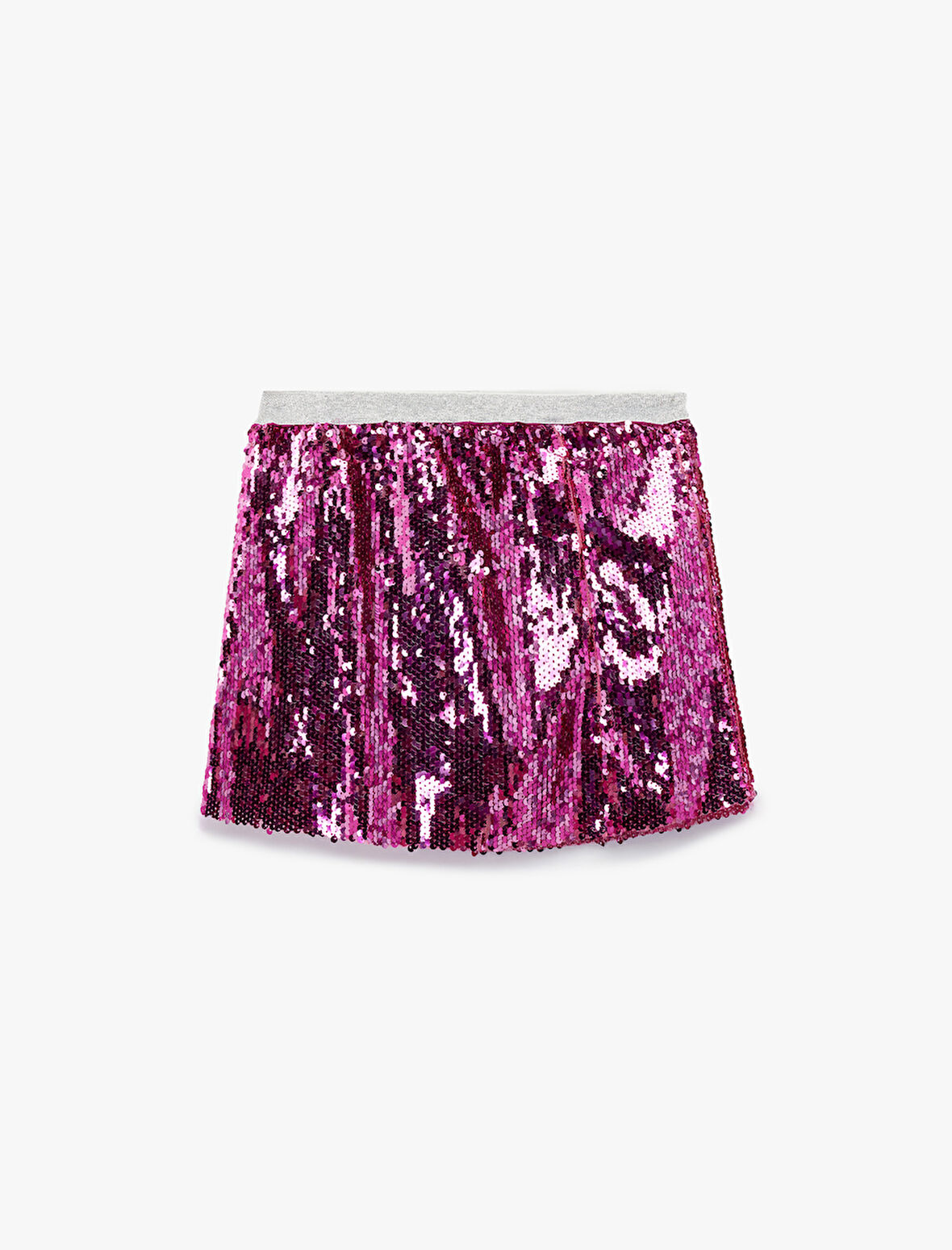 Pullu Payetli Beli Lastikli Etek