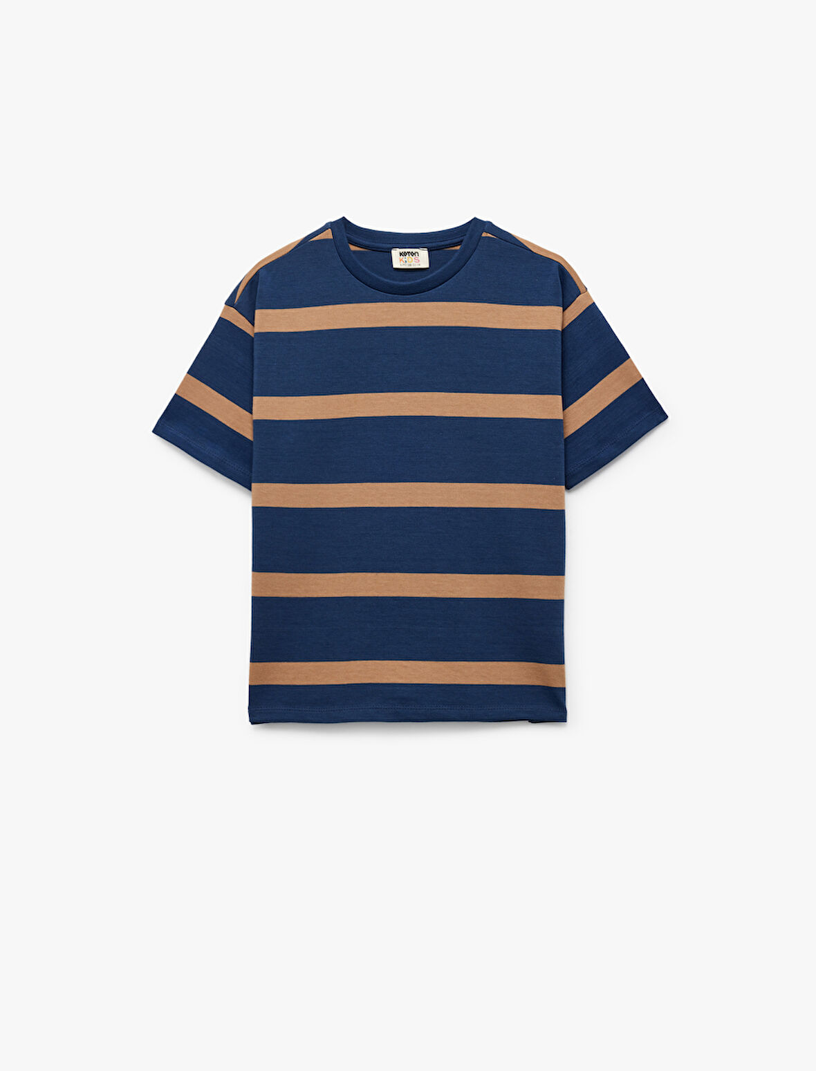 Pamuklu Bisiklet Yaka Kısa Kollu Oversize Tişört