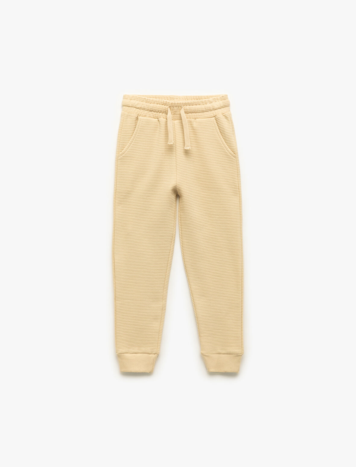 Pamuklu Şardonlu Cep Detaylı Basic Jogger Eşofman Altı