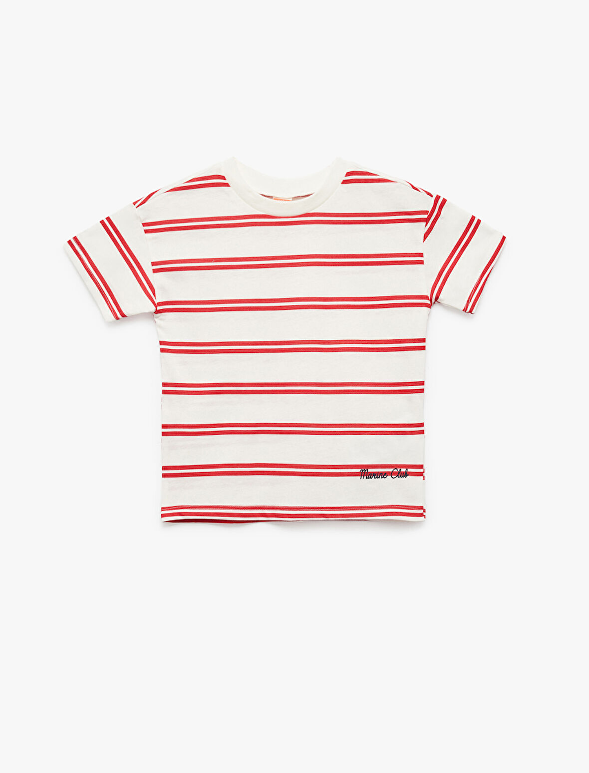 Pamuklu Kısa Kollu Baskılı Bisiklet Yaka Tişört