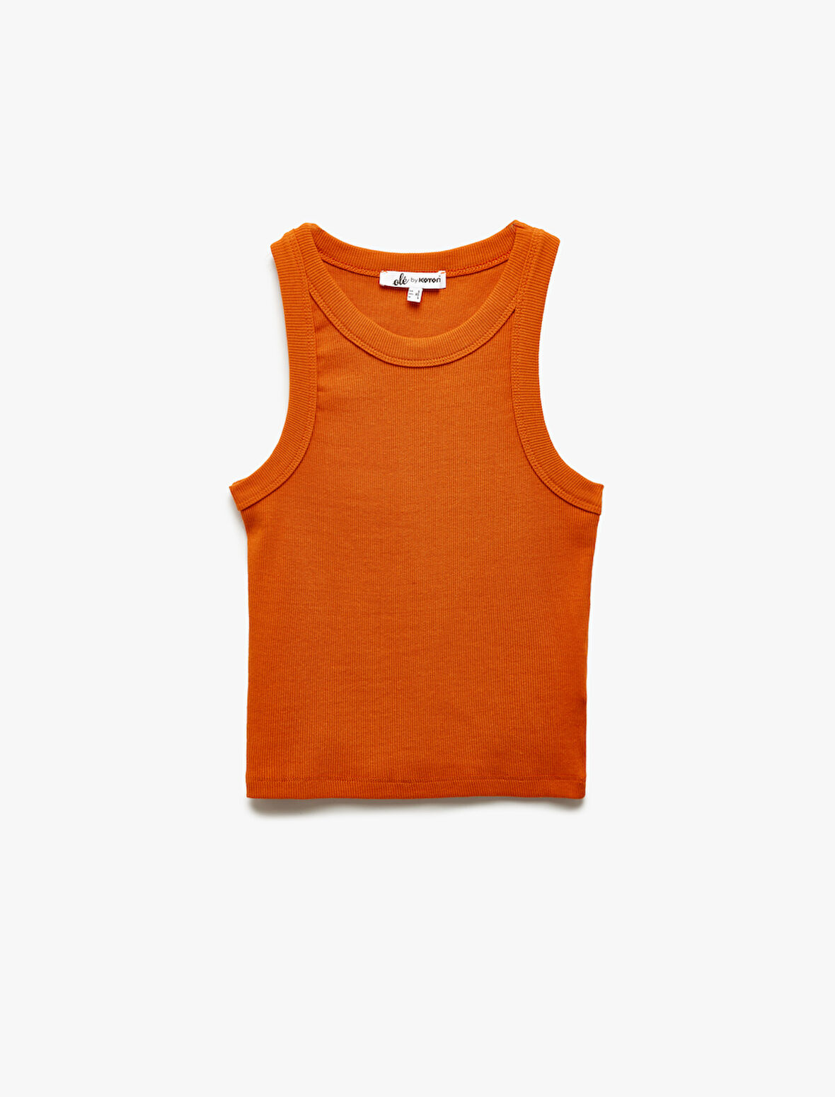 Pamuklu Dar Kesim Kaşkorse Kolsuz Basic Halter Yaka Atlet