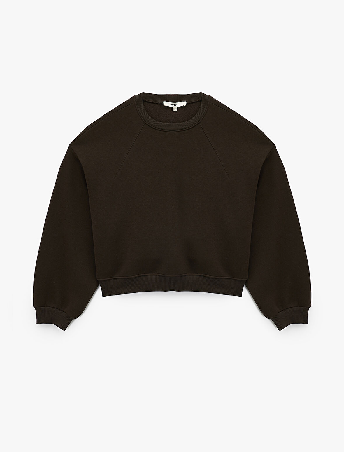 Regular Fit Üç İplik Uzun Kollu Bisiklet Yaka Basic Sweatshirt