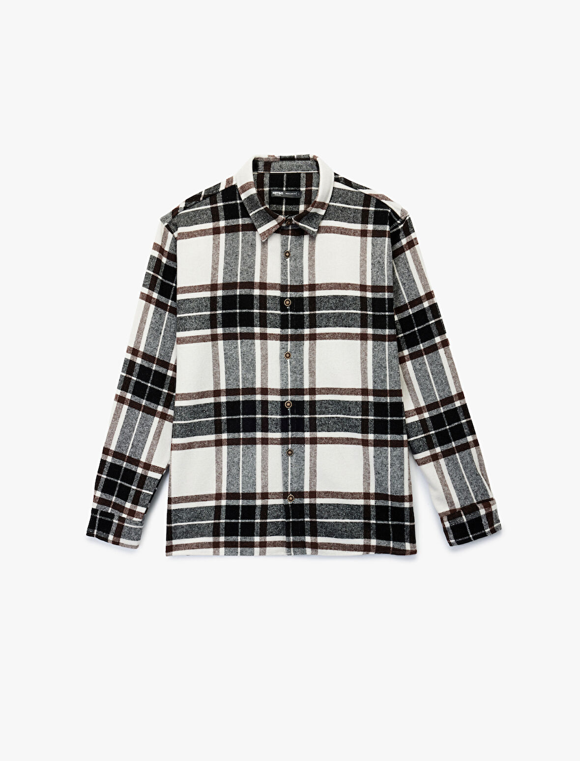 Regular Fit Uzun Kollu Klasik Yaka Oduncu Gömleği