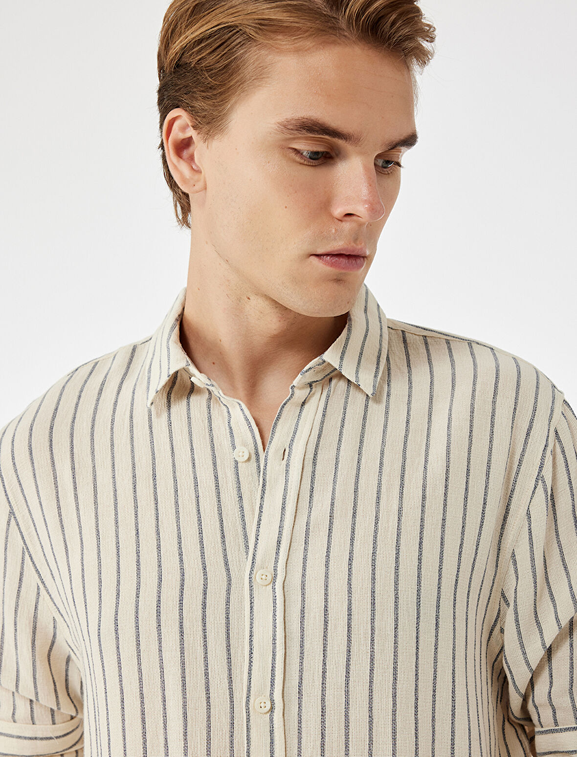 Regular Fit Pamuklu Klasik Yaka Uzun Kollu Gömlek