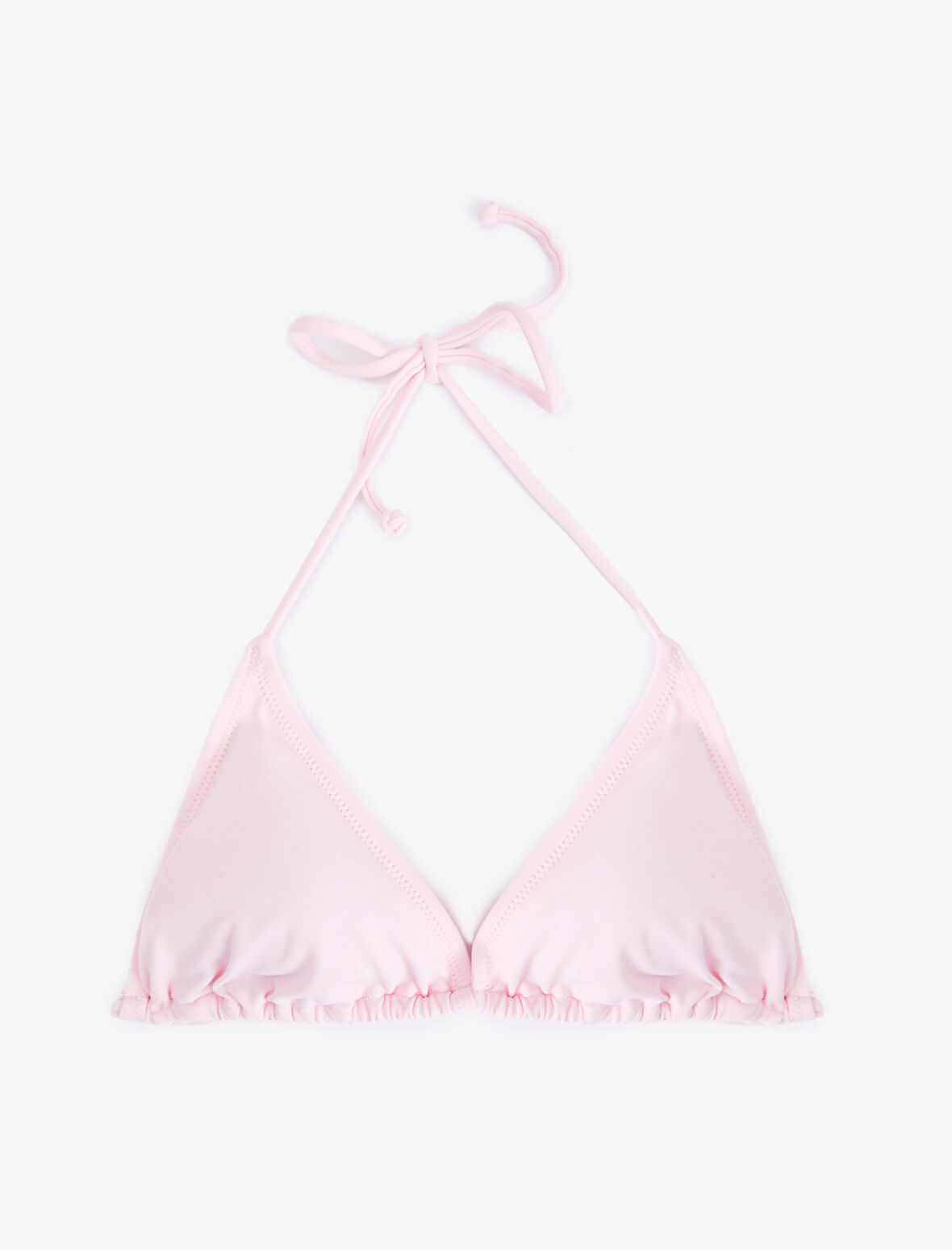 Boyundan Bağlamalı Üçgen Bikini Üstü