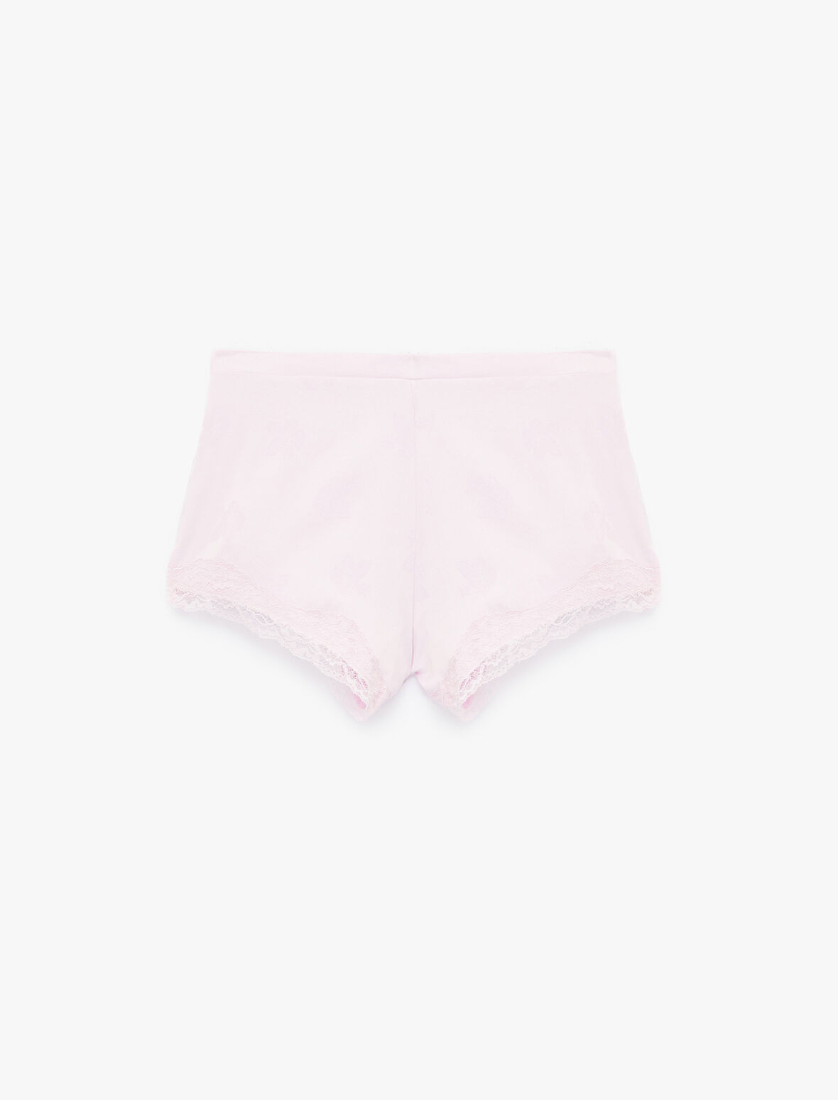 Dantel Detaylı Saten Şort Pijama Altı