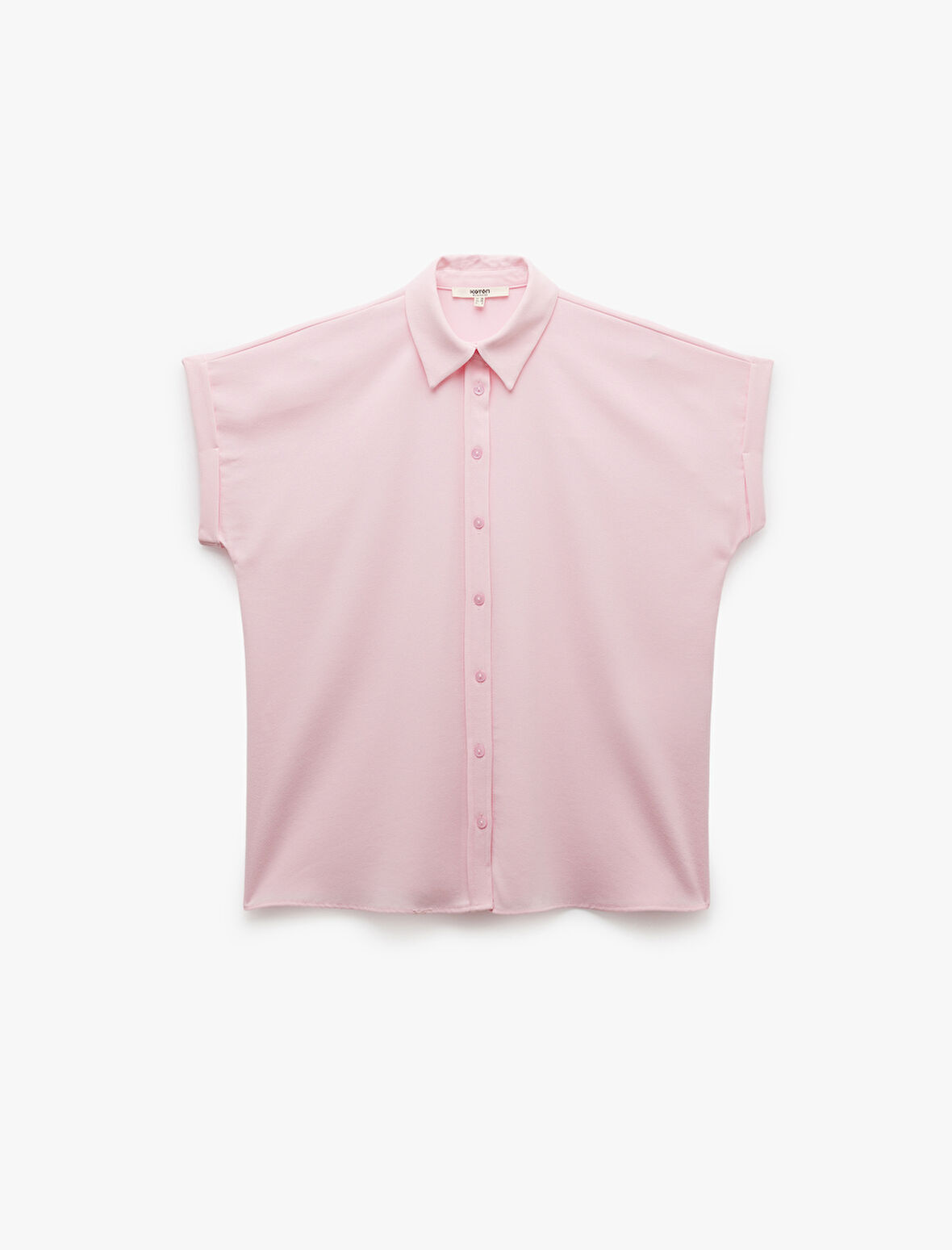 Krep Kumaş Klasik Yaka Kısa Kollu Gömlek