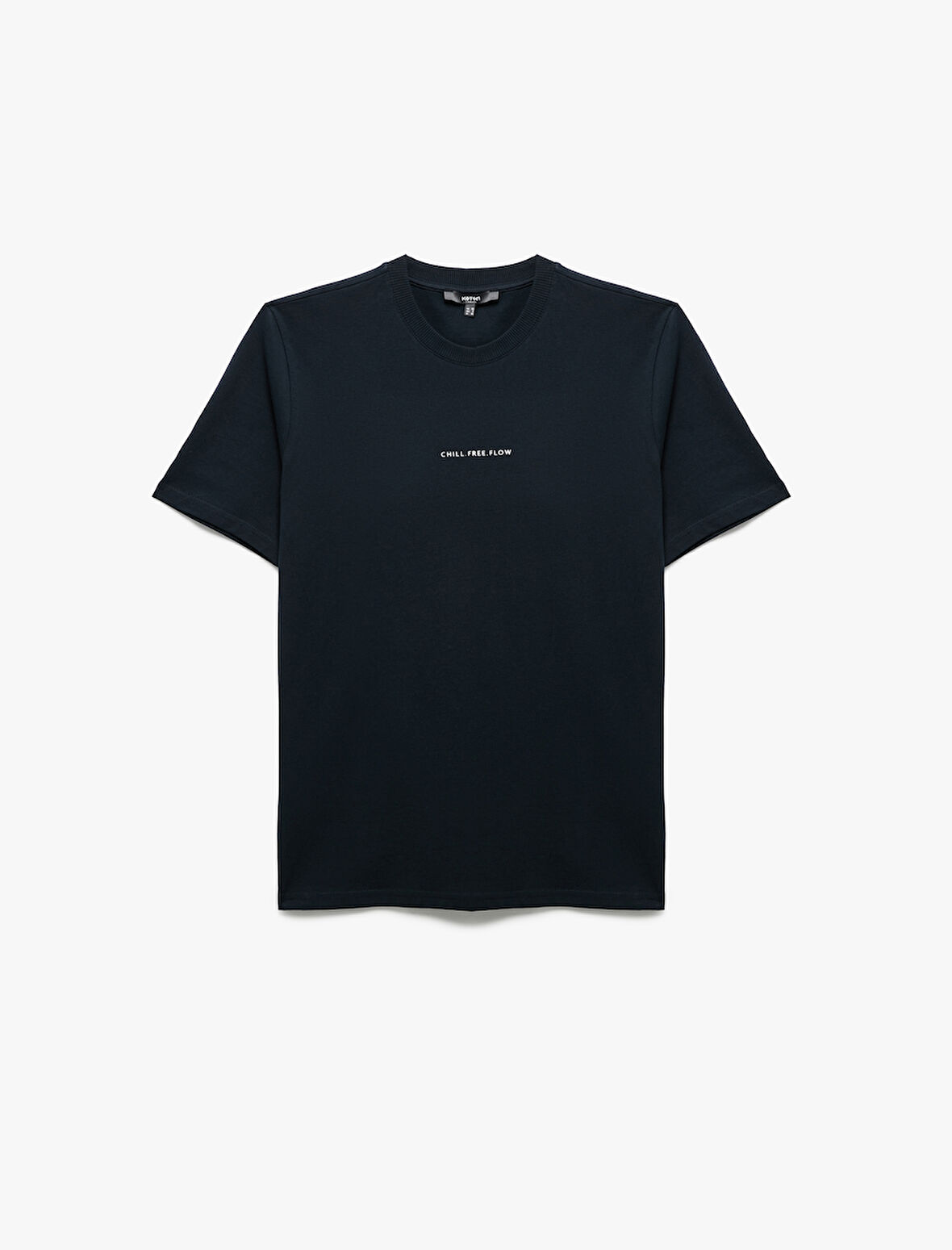 Bisiklet Yaka Kısa Kollu Regular Fit Pamuklu Arkası Baskılı Tişört