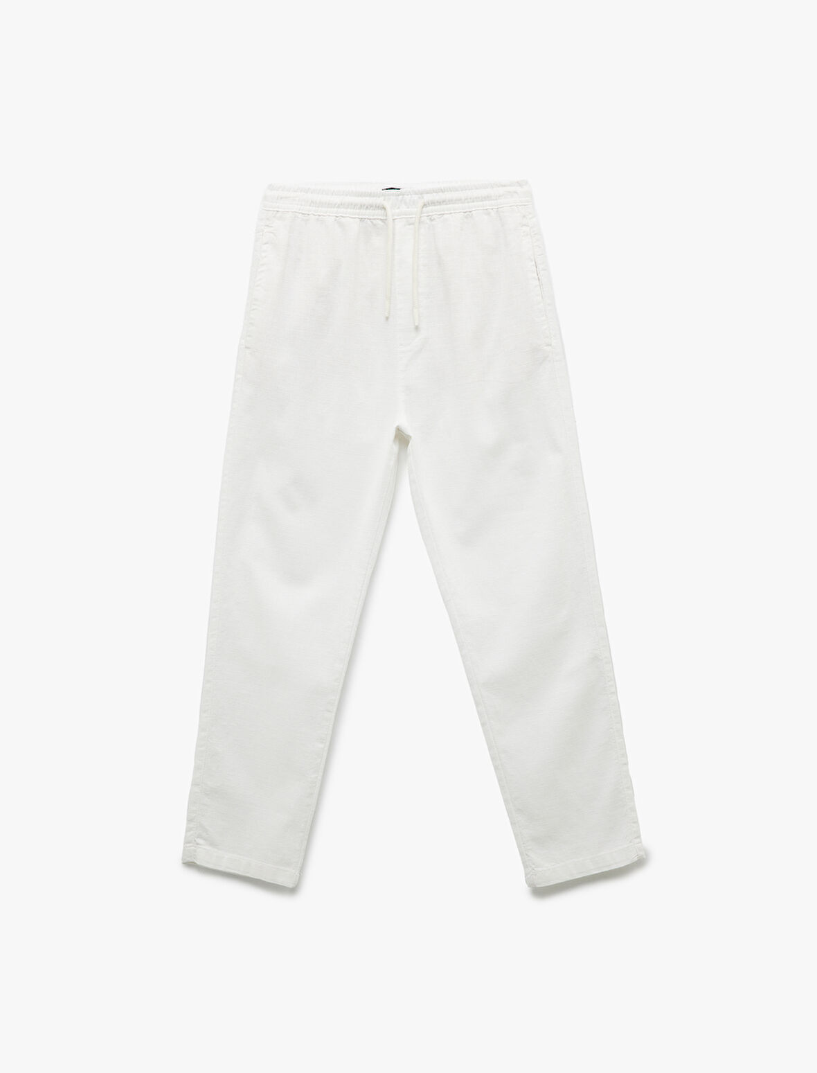 Pamuklu Cep Detaylı Beli Bağcıklı Pantolon