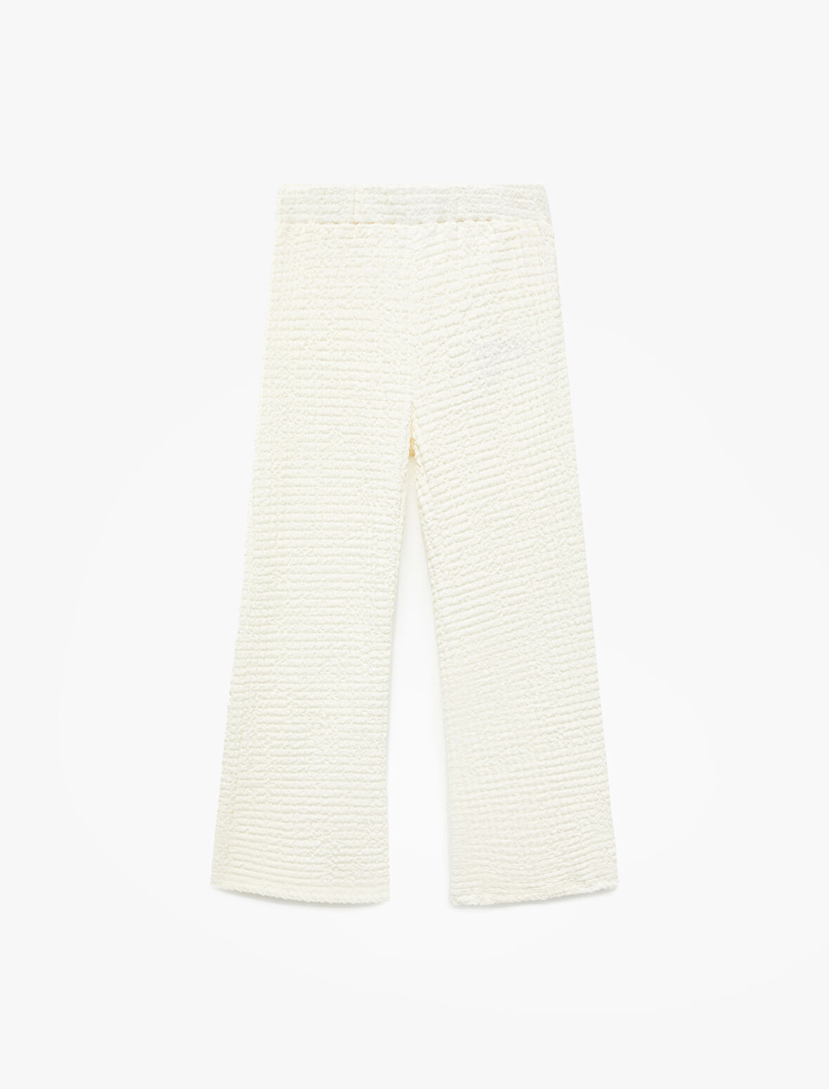 Beli Lastikli Dokulu İspanyol Paça Pantolon