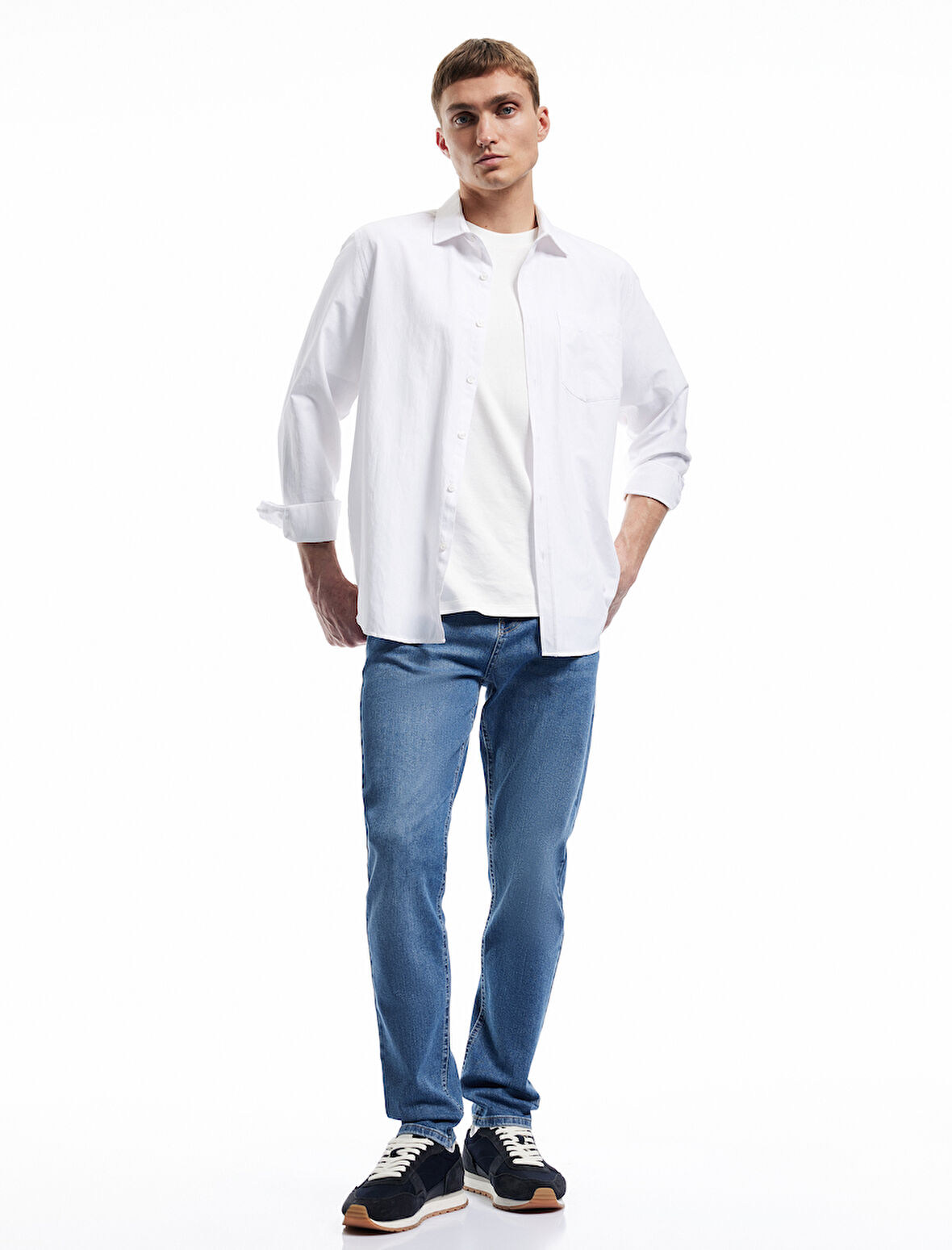 Normal Bel Cep Detaylı Slim Fit Jean Pantolon - Brad Jean
