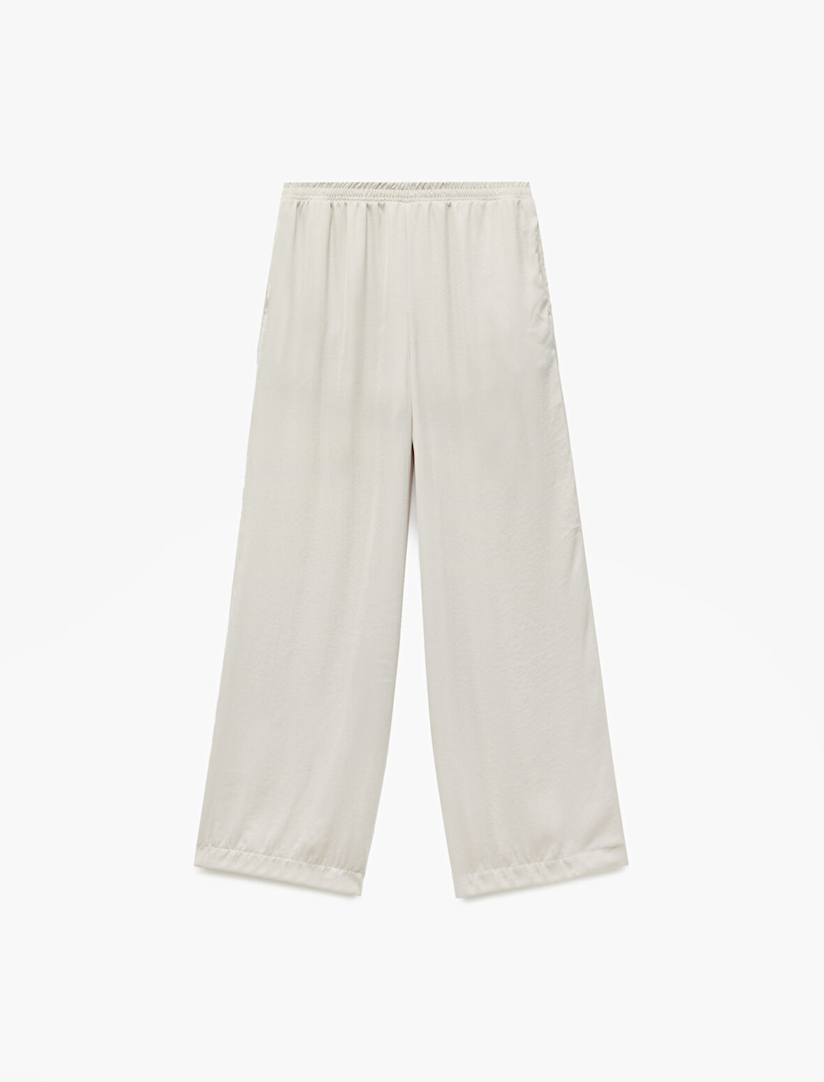 Oversize Cep Detaylı Beli Lastikli Pantolon