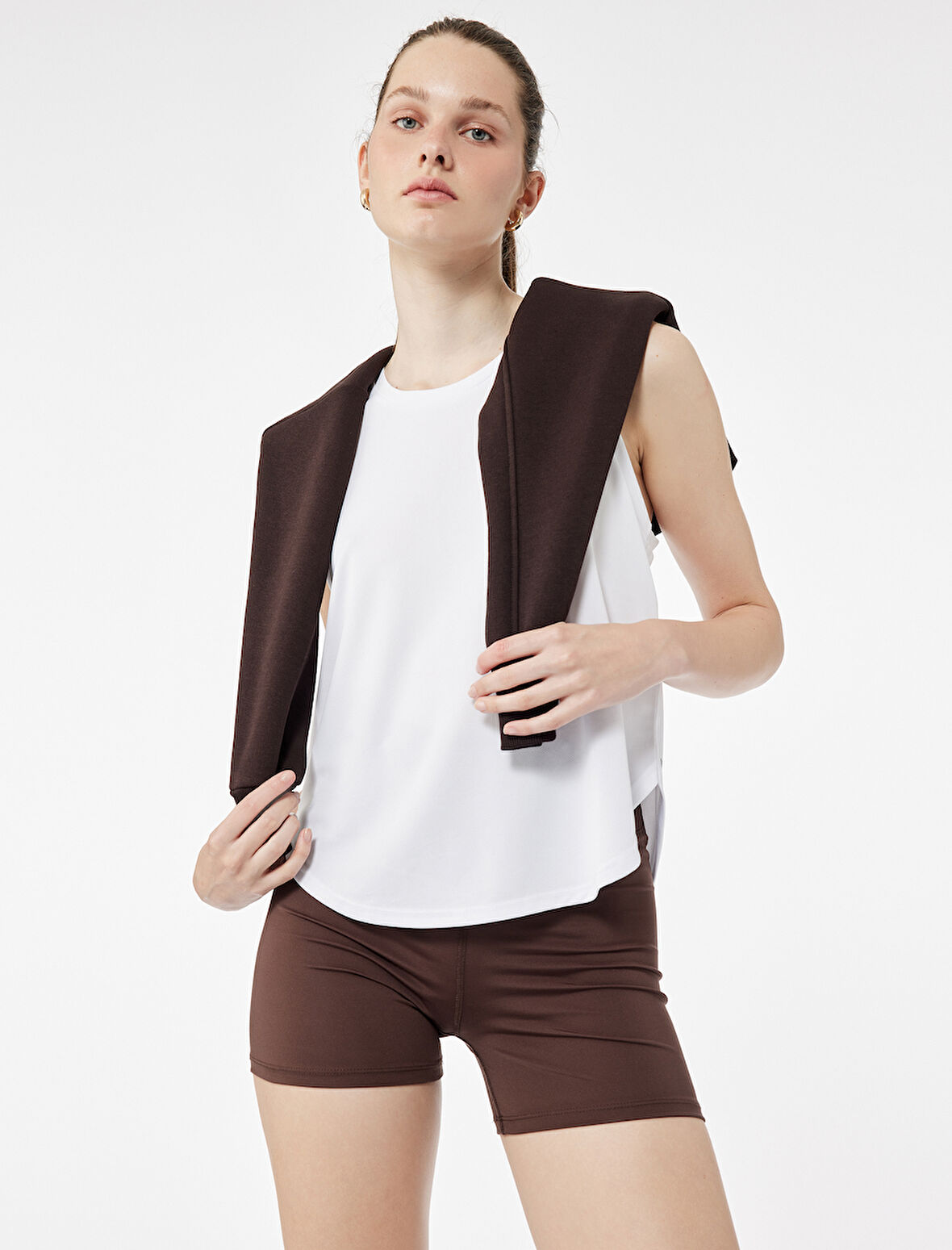 Kolsuz Bisiklet Yaka Basic Oversize Sporcu Atleti