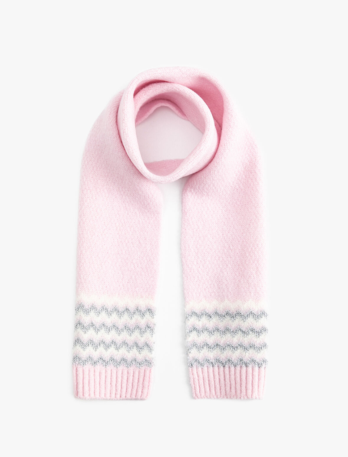 Simli Uzun Desenli Atkı