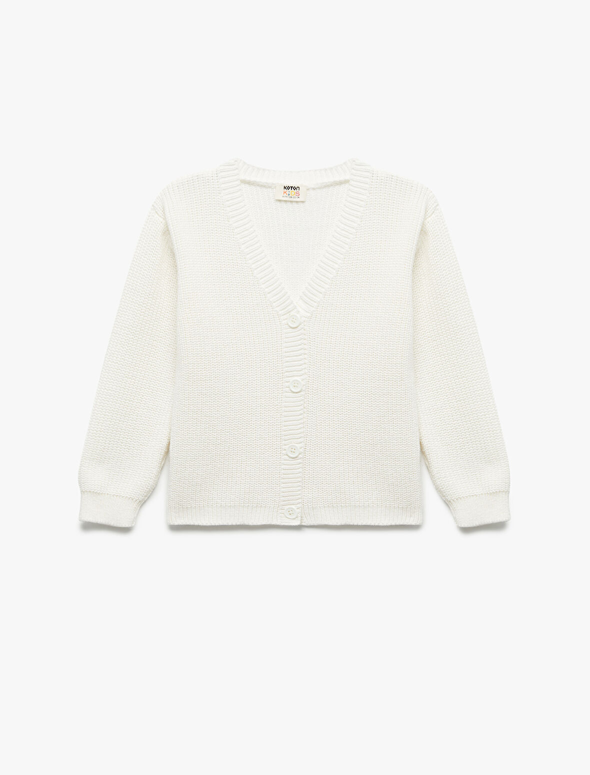 V Yaka Uzun Kollu Basic Triko Hırka