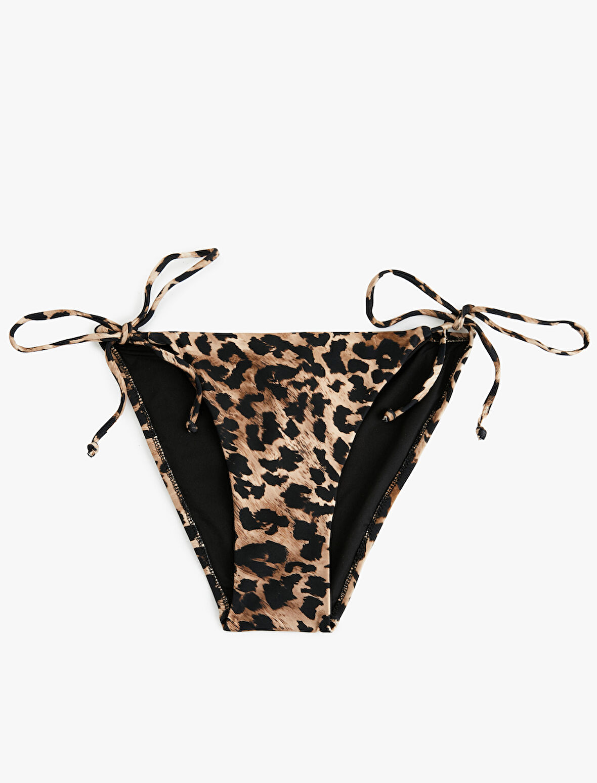 Yanları İpli Leopar Desenli Bikini Altı