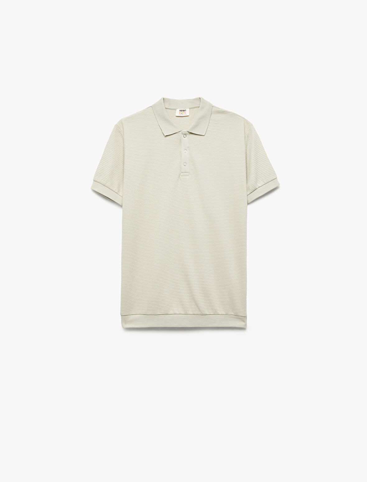 Çıtçıt Düğme Detaylı Polo Yaka Kısa Kollu Pamuklu Tişört