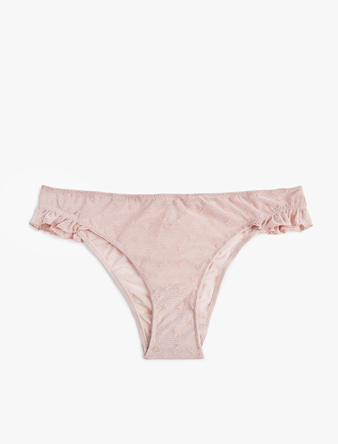 Fırfır Detaylı Rahat Kalıp Dantelli Brief Külot