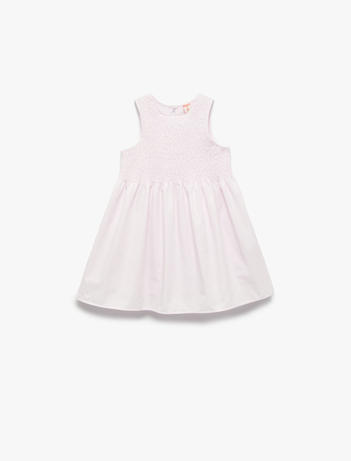 Pamuklu Kolsuz Bisiklet Yaka Askılı Elbise