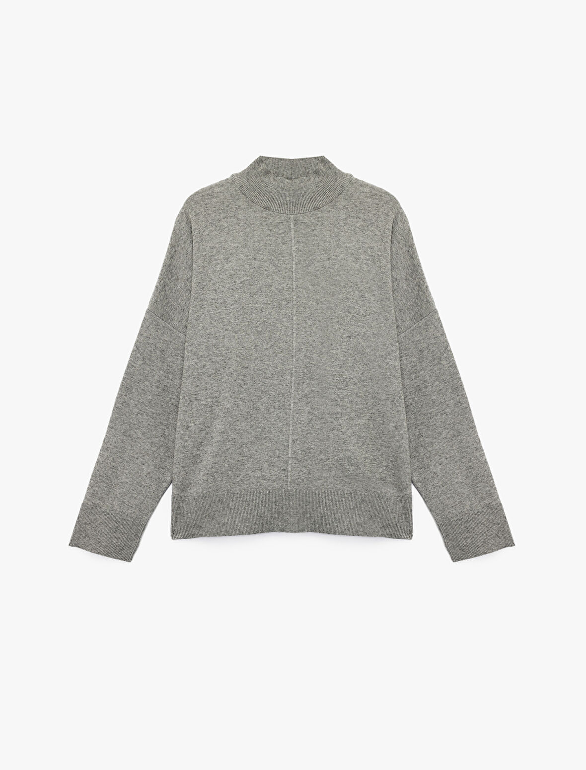 Dik Yaka Uzun Kollu Triko Kazak