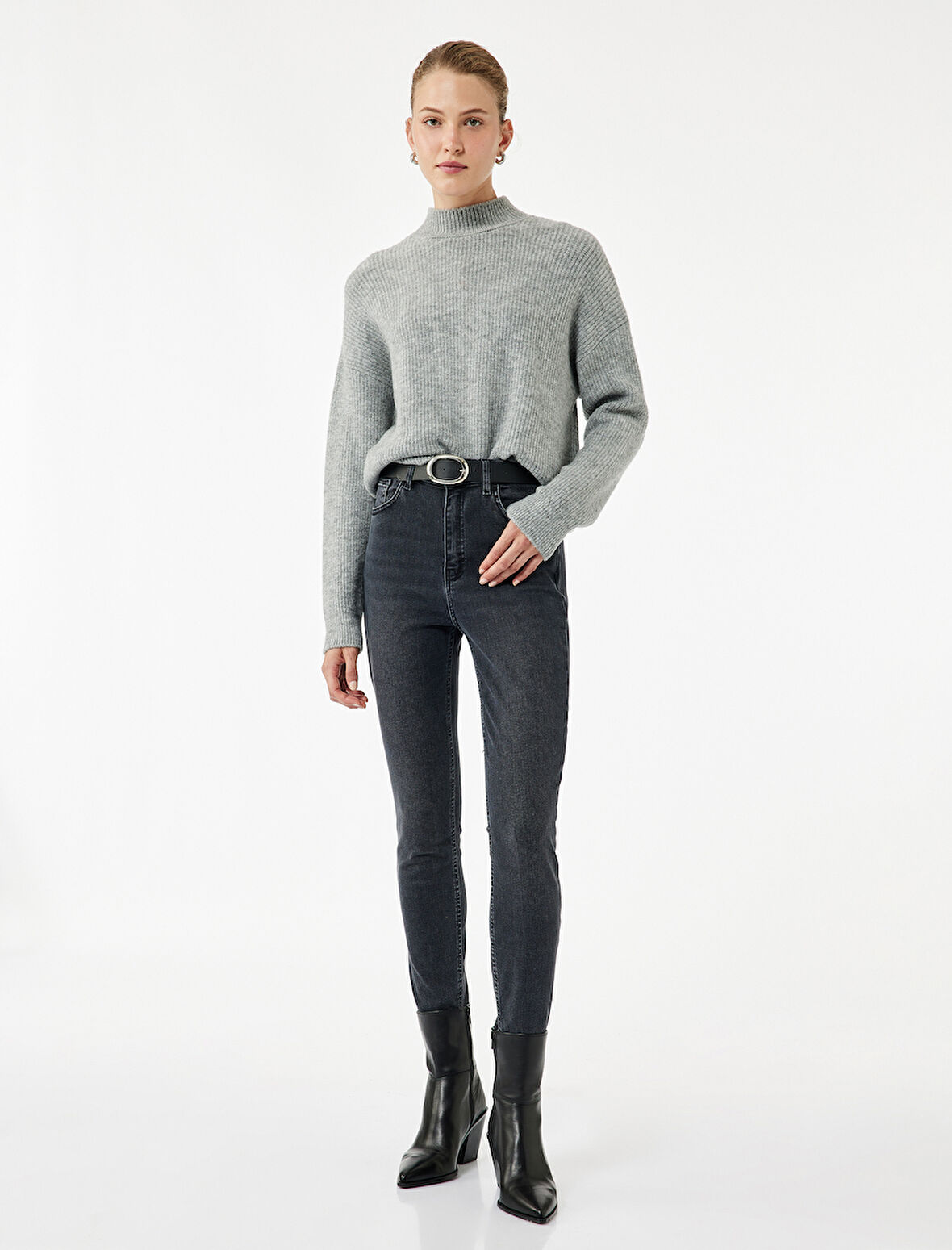 Yüksek Bel Dar Kesim Jean Pantolon - Skinny Push Up Fit Jean