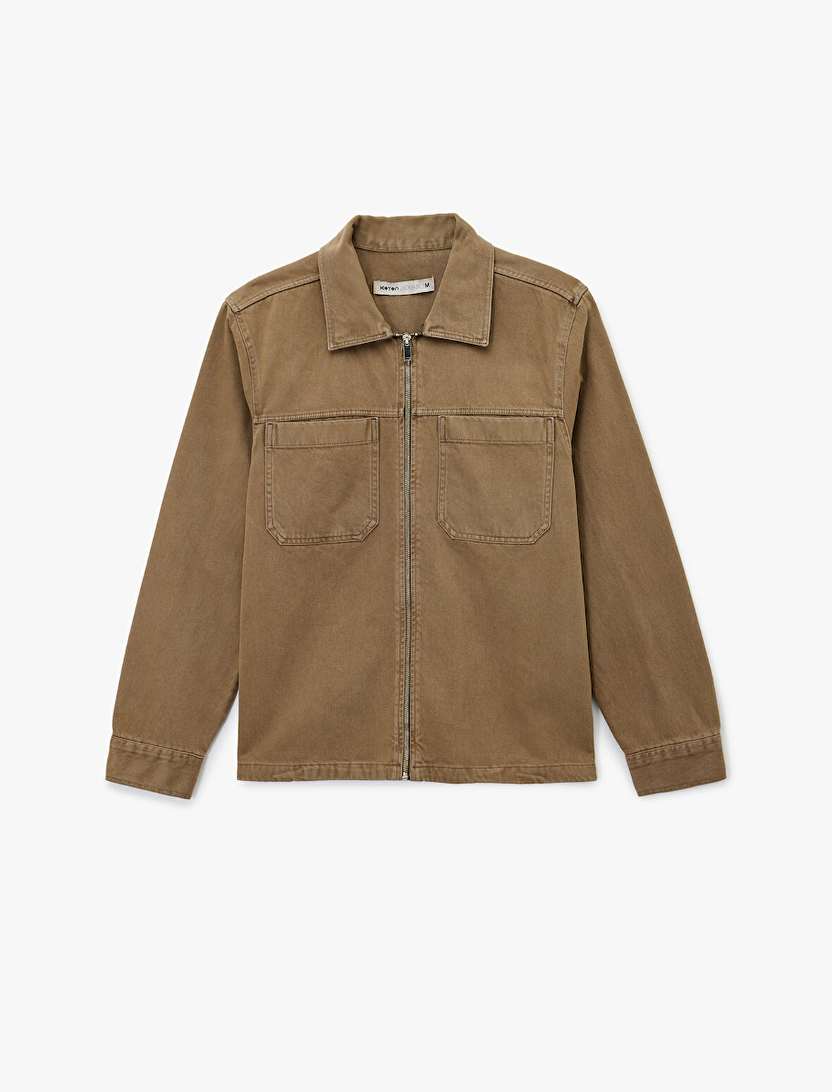 Pamuklu Uzun Kollu Cep Detaylı Klasik Yaka Jean Gömlek Ceket