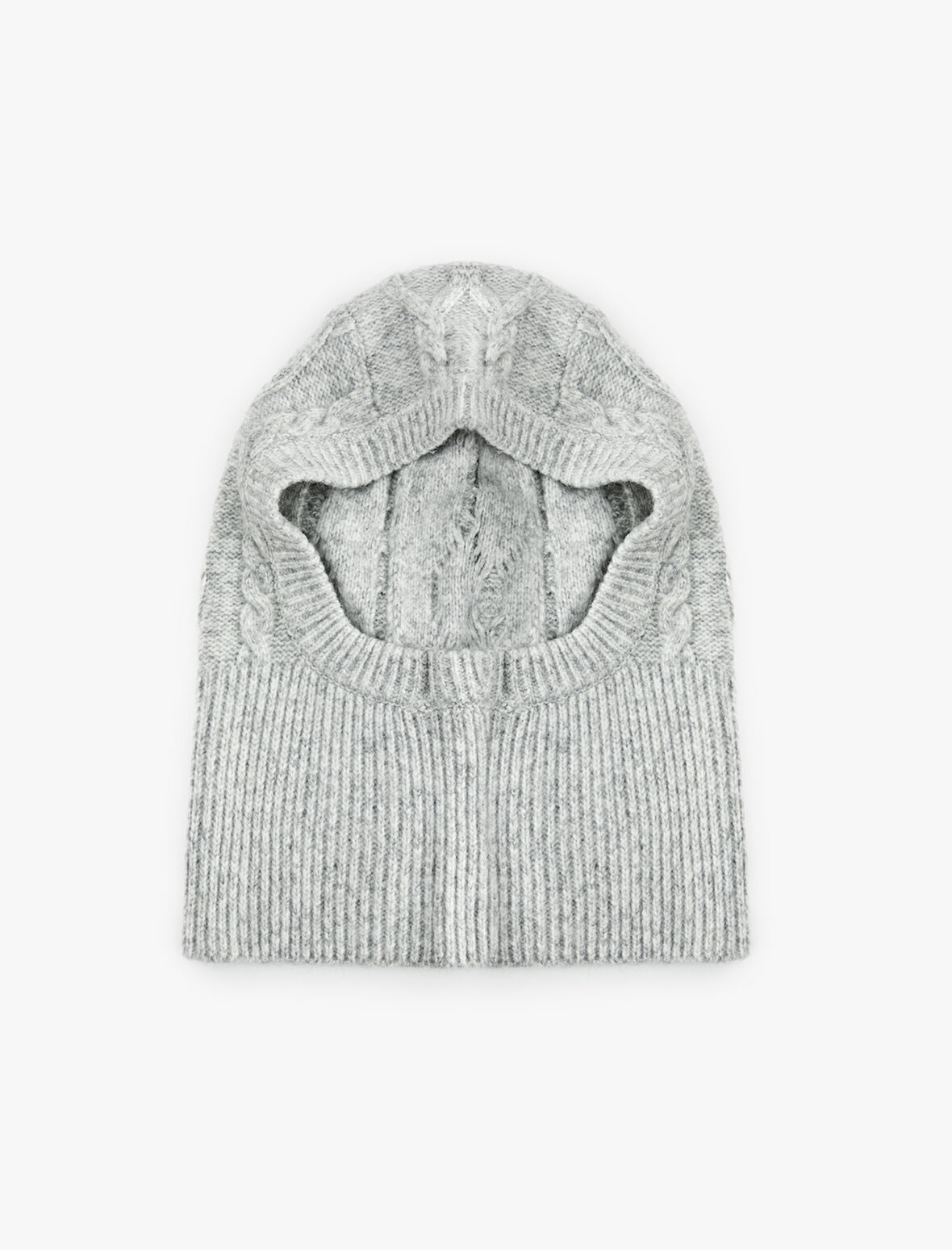 Saç Örgü Dokulu Balaklava Bere