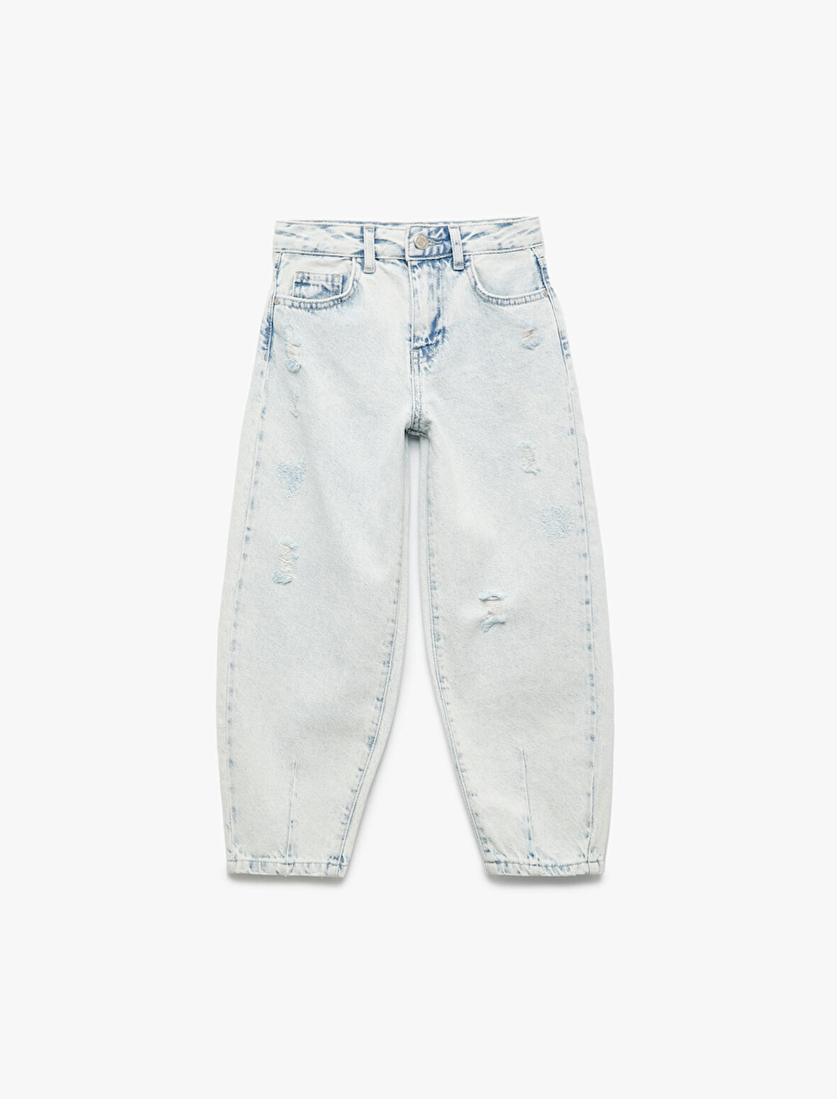 Pamuklu Cep Detaylı Paraşüt Kesim Denim Pantolon 