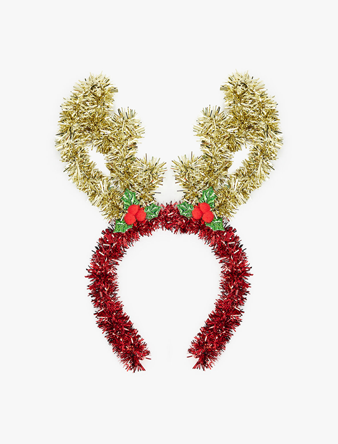 Parlak Geyik Boynuzu Detaylı Yılbaşı Tacı