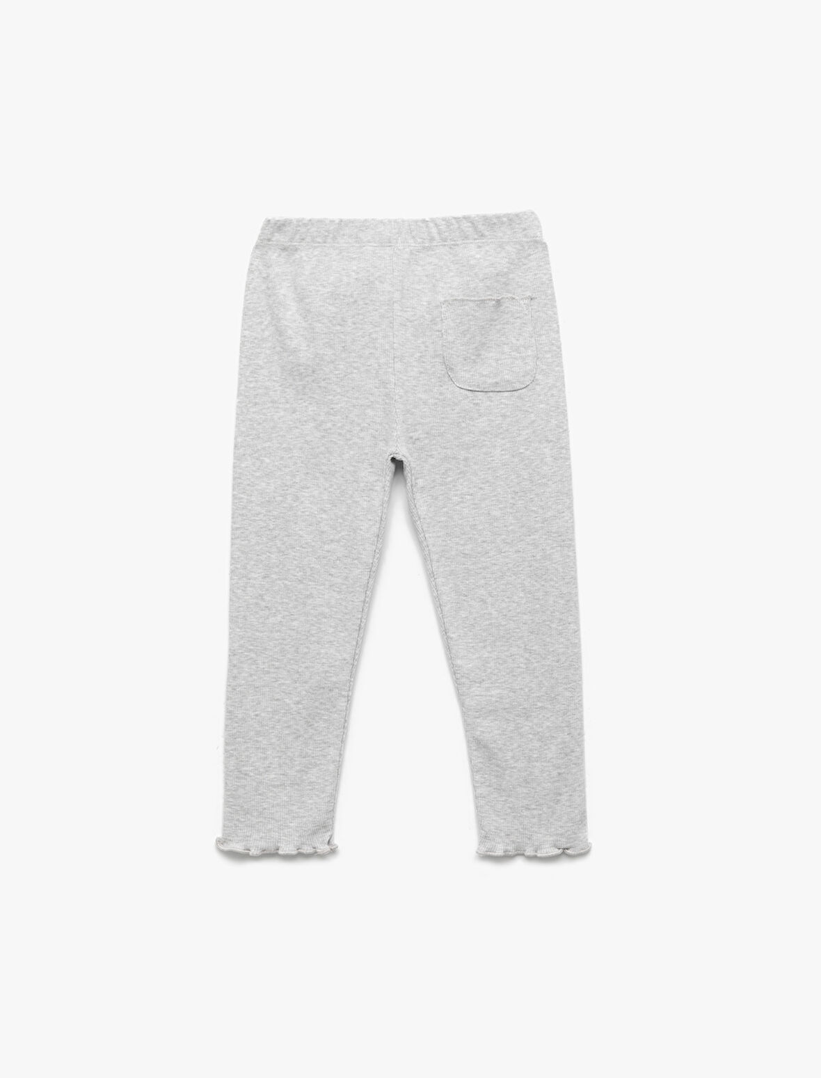 Beli Lastikli Cep Detaylı Kaşkorse Basic Tayt