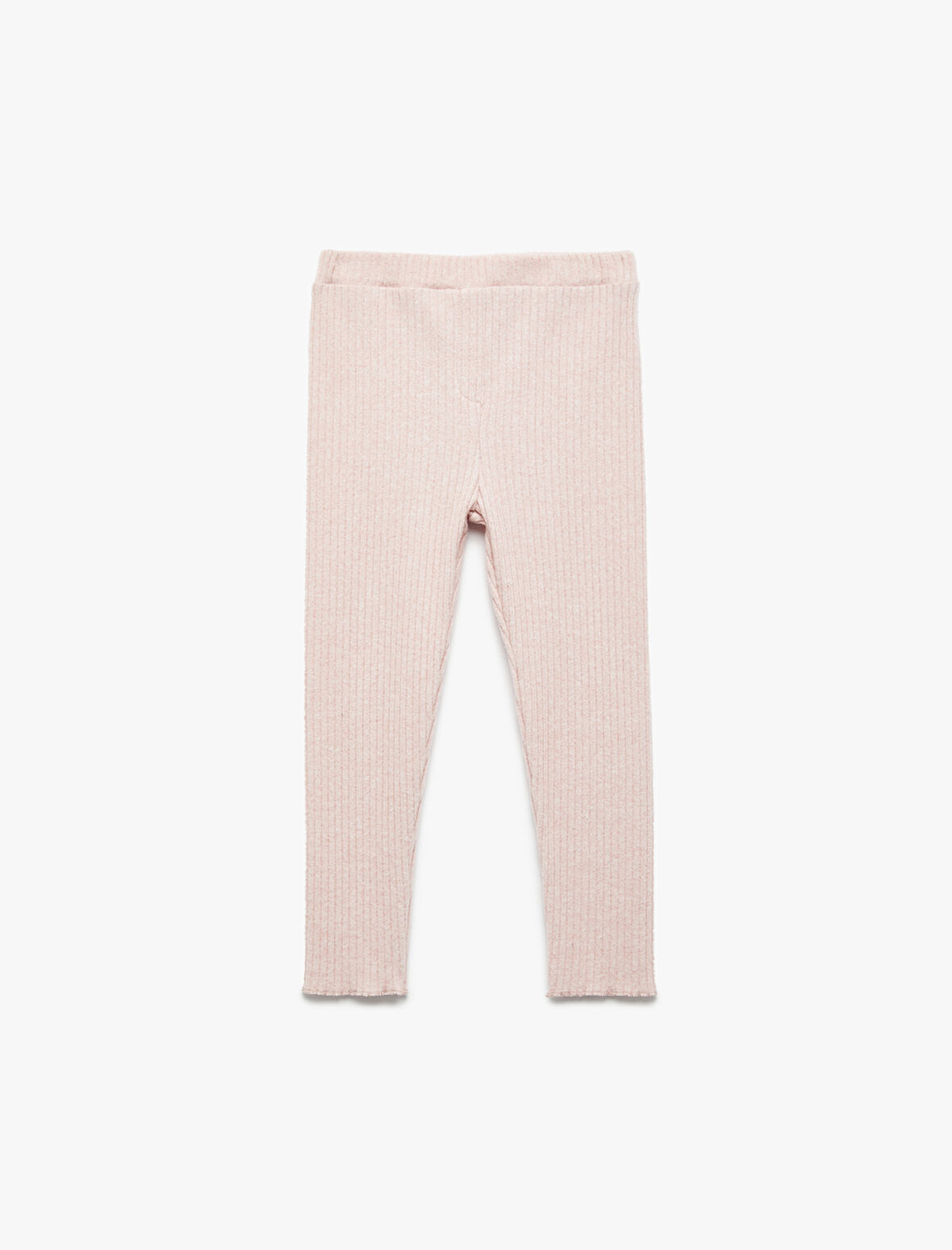 Viskon Karışımlı Beli Lastikli Basic Tayt