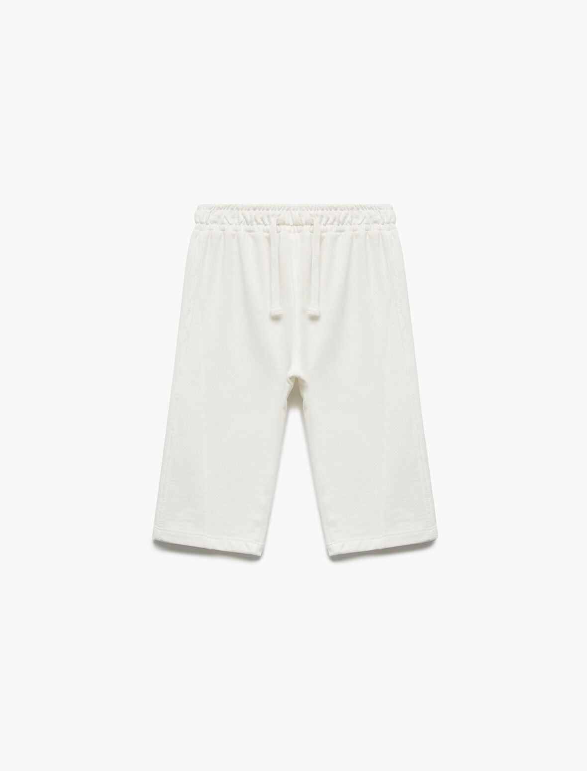 Şardonlu Beli Bağlamalı Pamuklu Basic Eşofman Altı 