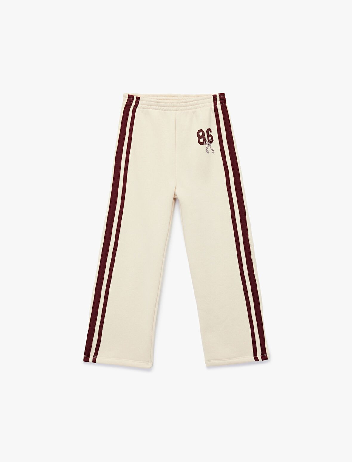 Şardonlu Baskılı Geniş Paça Eşofman Altı