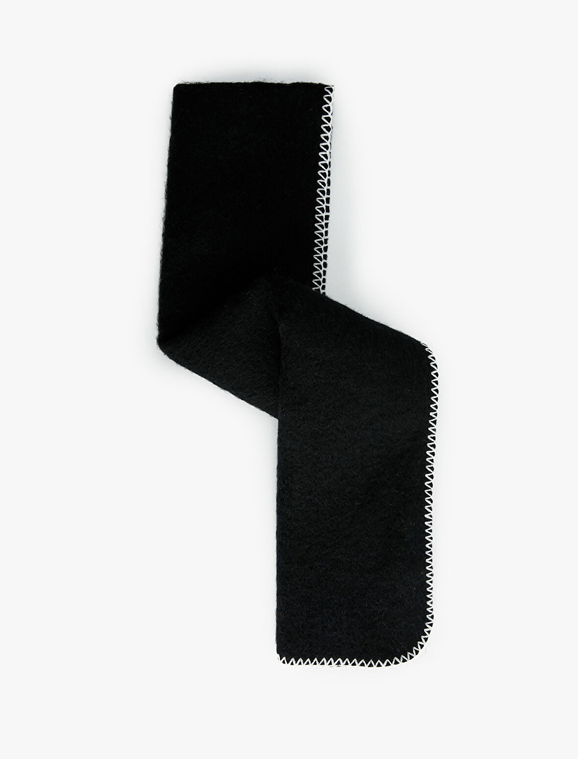 Dikiş Detaylı Yumuşak Dokulu Uzun Atkı