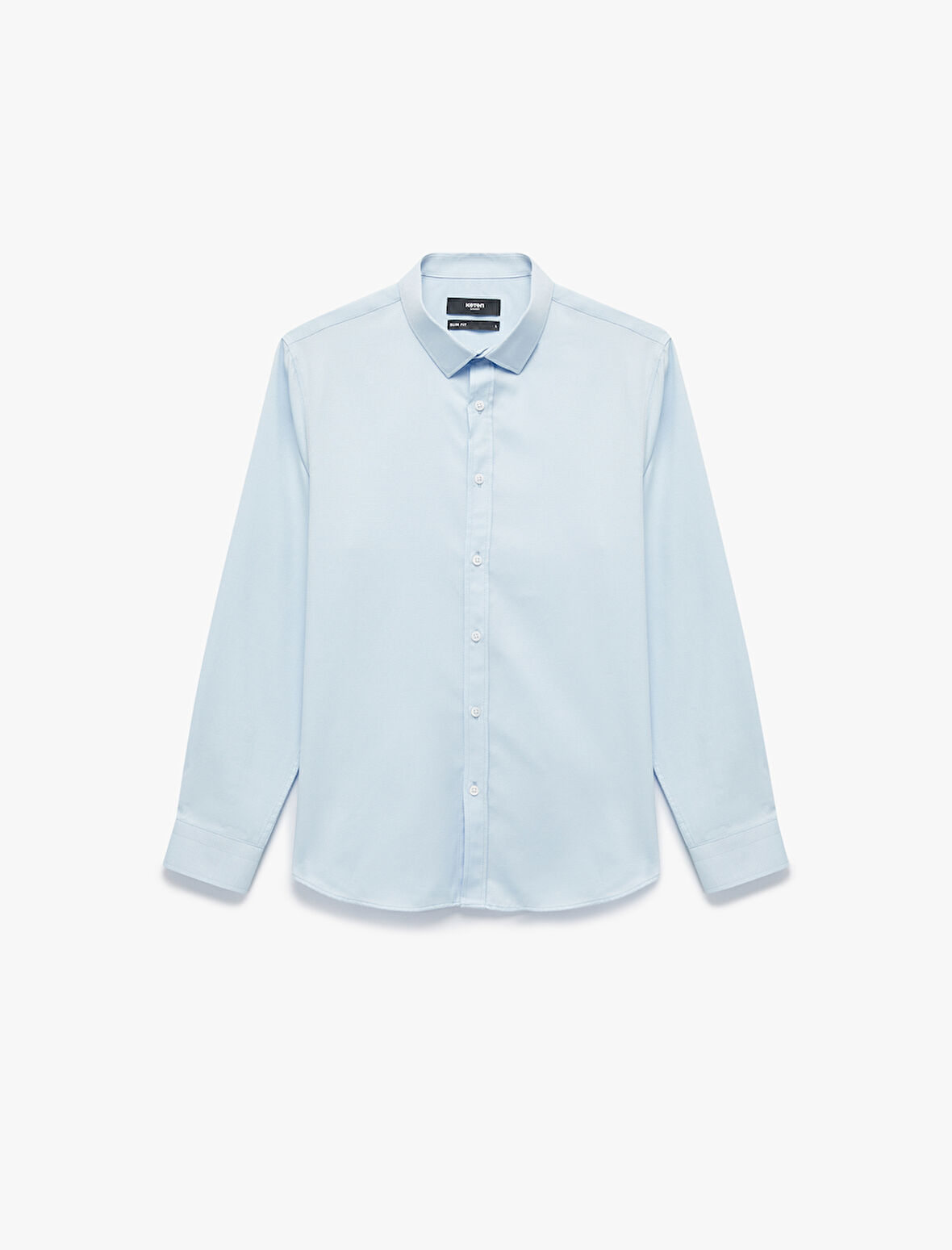 Yarım İtalyan Yaka Uzun Kollu Slim Fit Klasik Gömlek