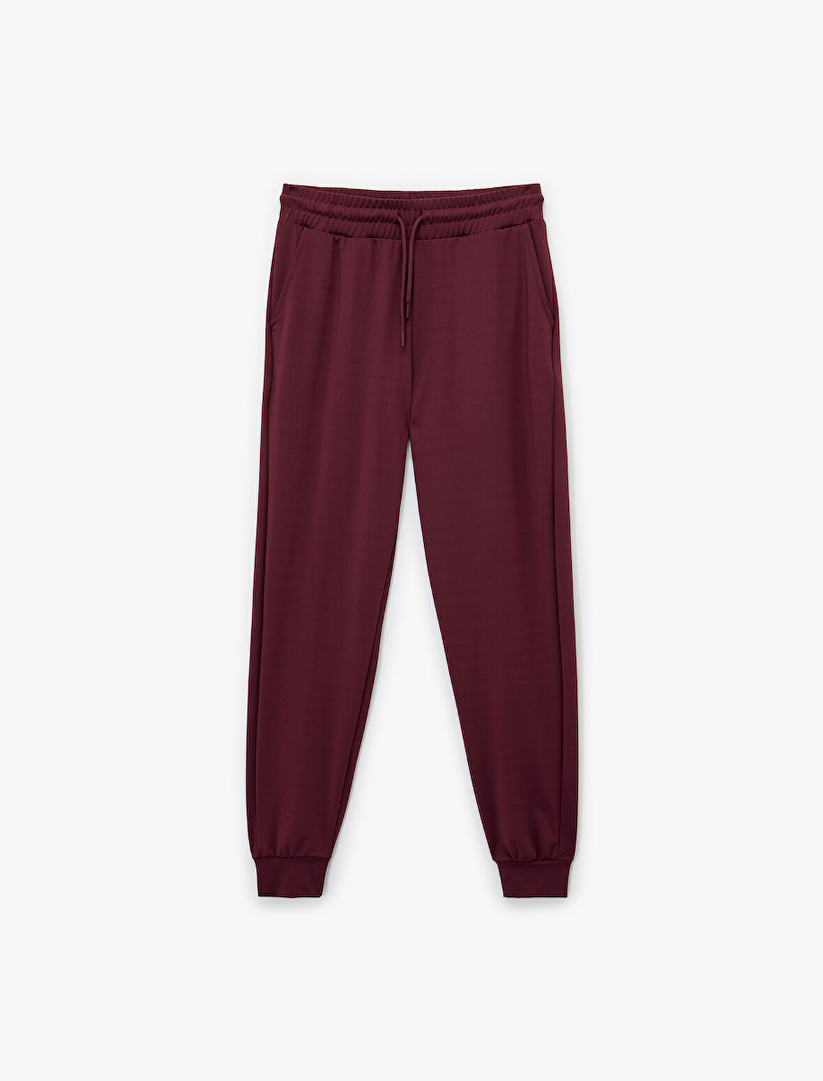 Yüksek Bel Bağcıklı Cep Detaylı Spor Jogger Eşofman Altı