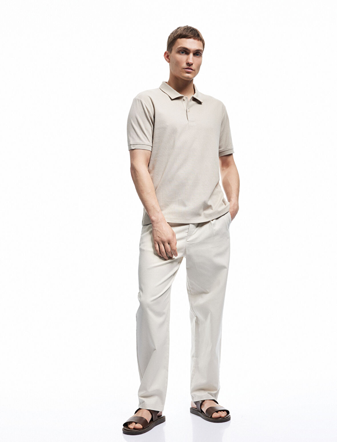 Regular Fit Kısa Kollu Pamuklu Polo Yaka Tişört