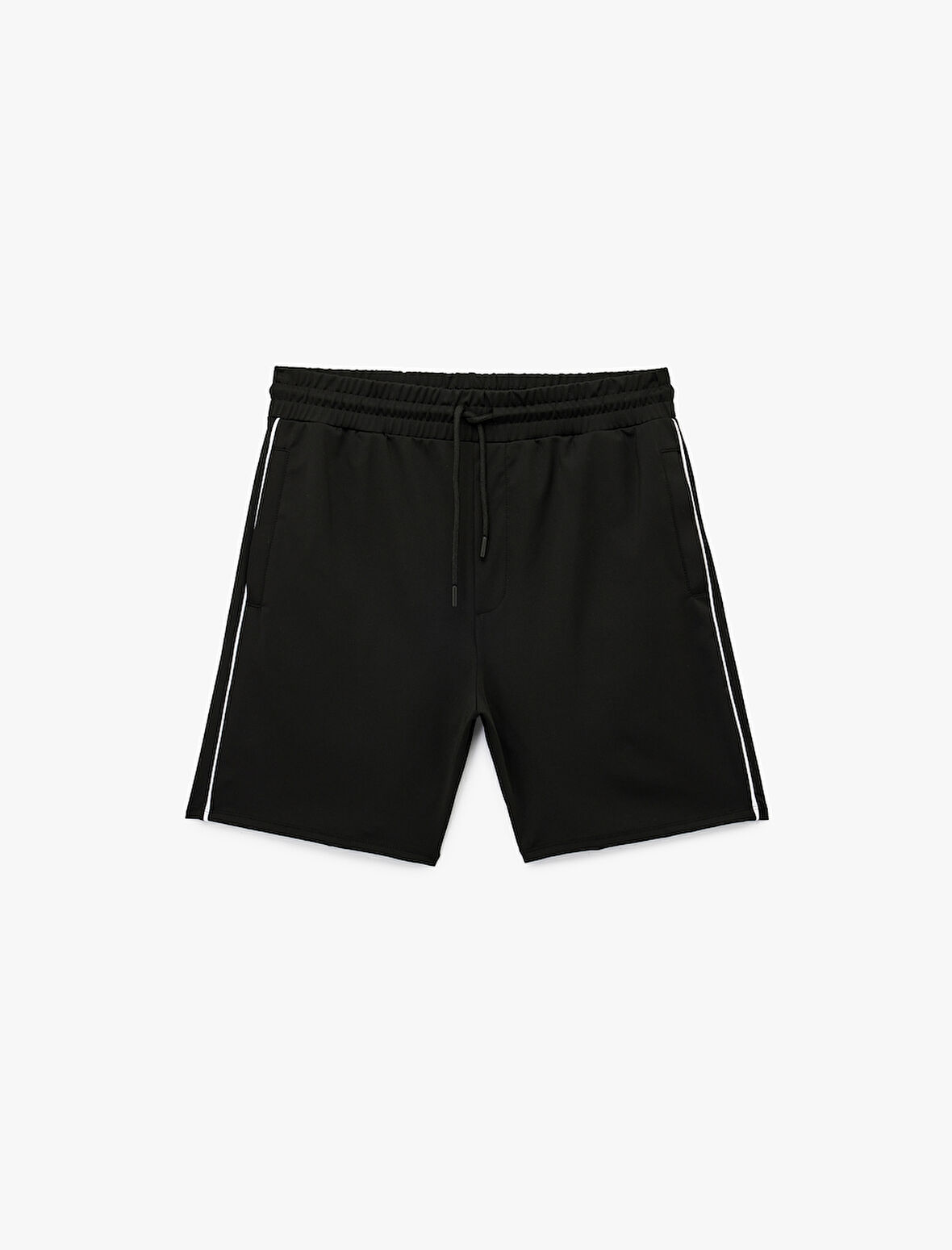 Cep Detaylı Biyeli Beli Bağcıklı Spor Şort